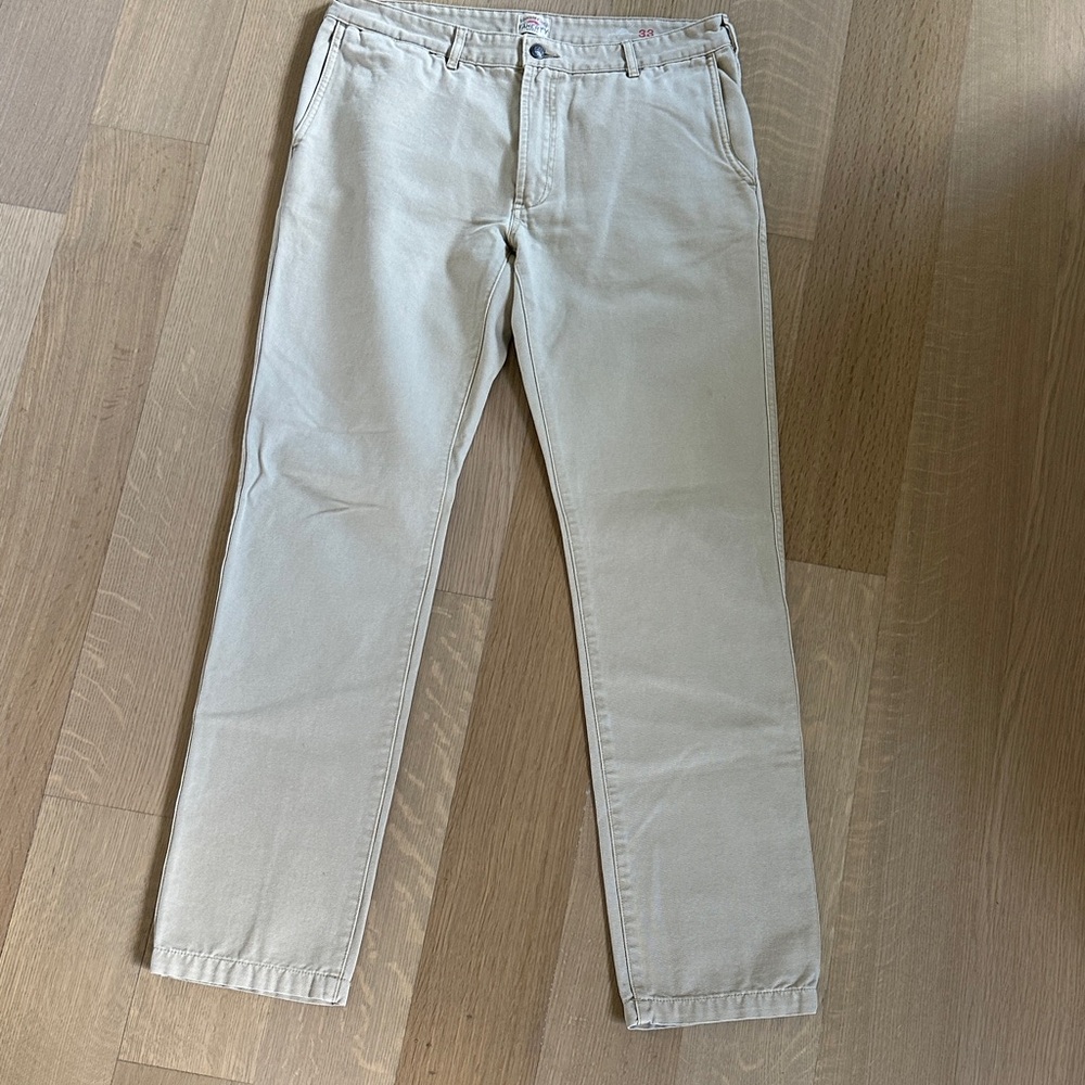 Men's Faherty Straight Chino Pants in Light Beige